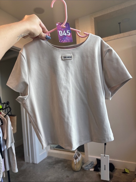 Joah Brown Tops - 45. Joah Brown sueded Yuma Boxy Cropped Tee